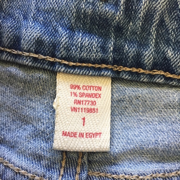 EUC denim jean shorts size 1 - Picture 5 of 6